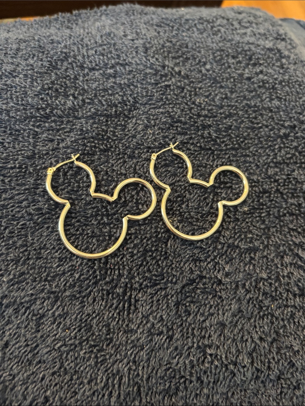 Silver Mickey-Outline Hoop Earrings - Women's Fashion Jewelry